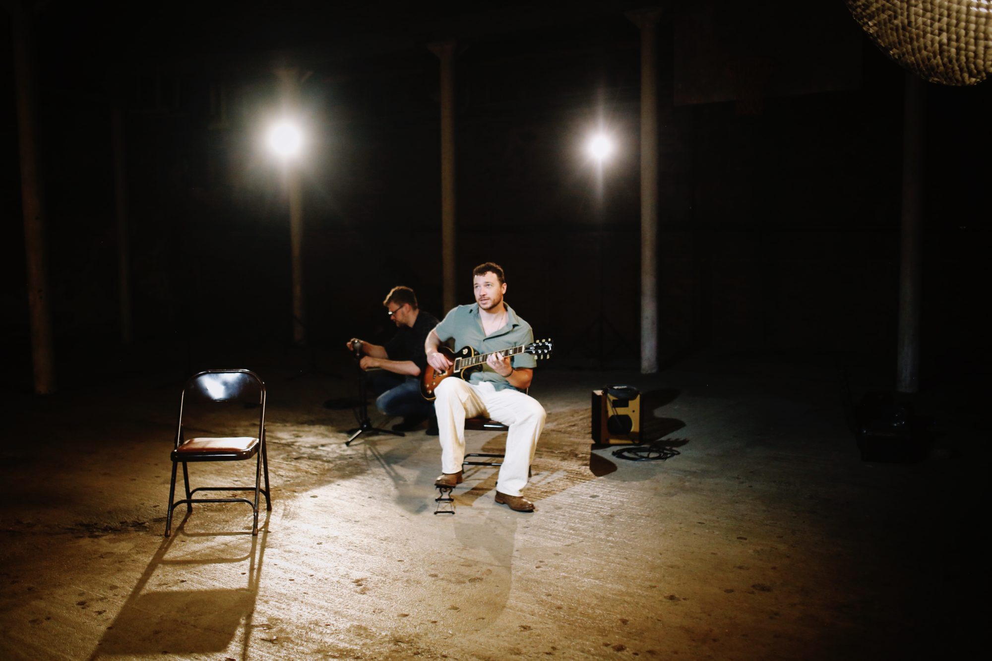 Behind the scenes at the Old Friend recording