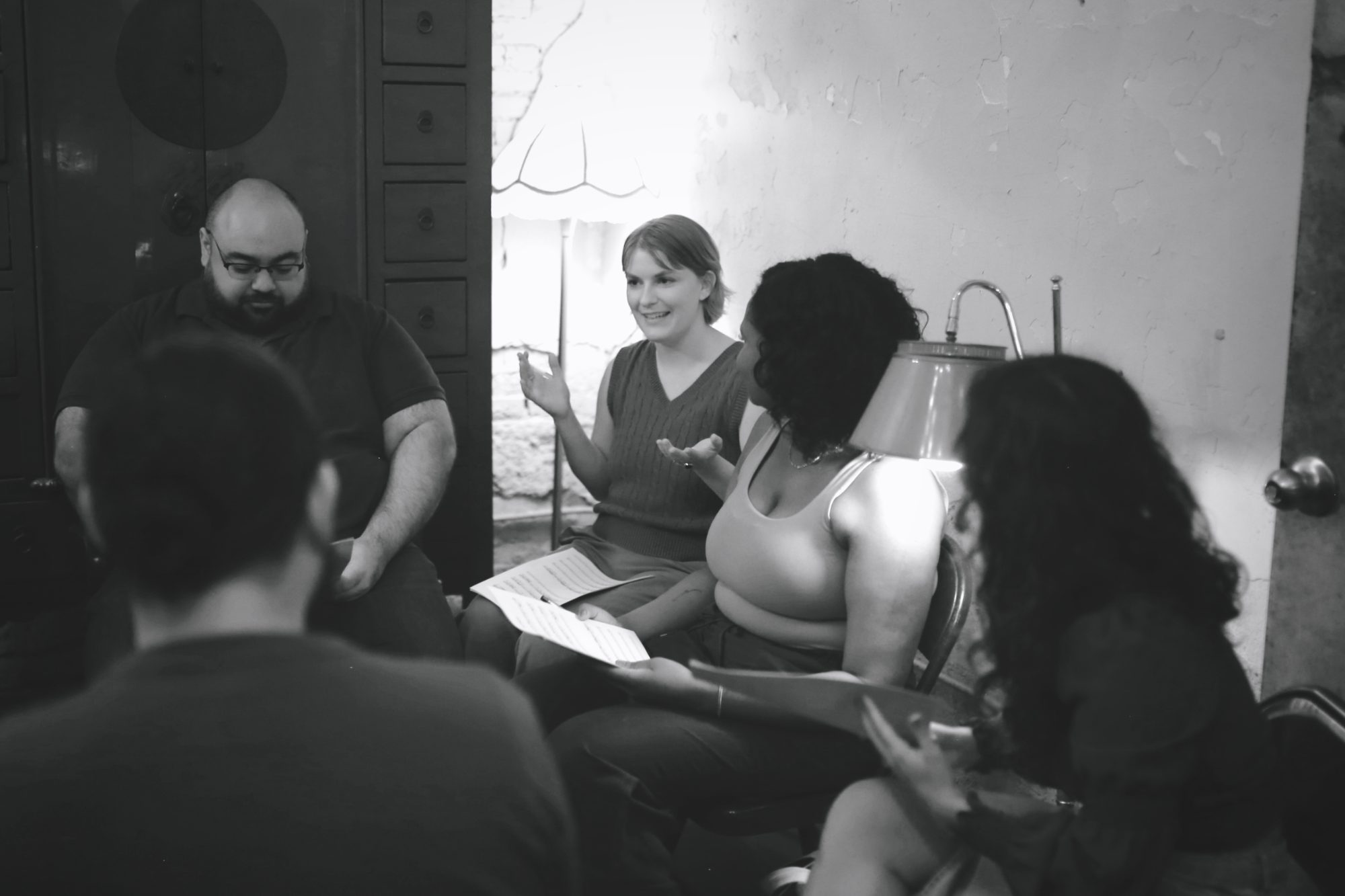 Behind the scenes at the Old Friend recording