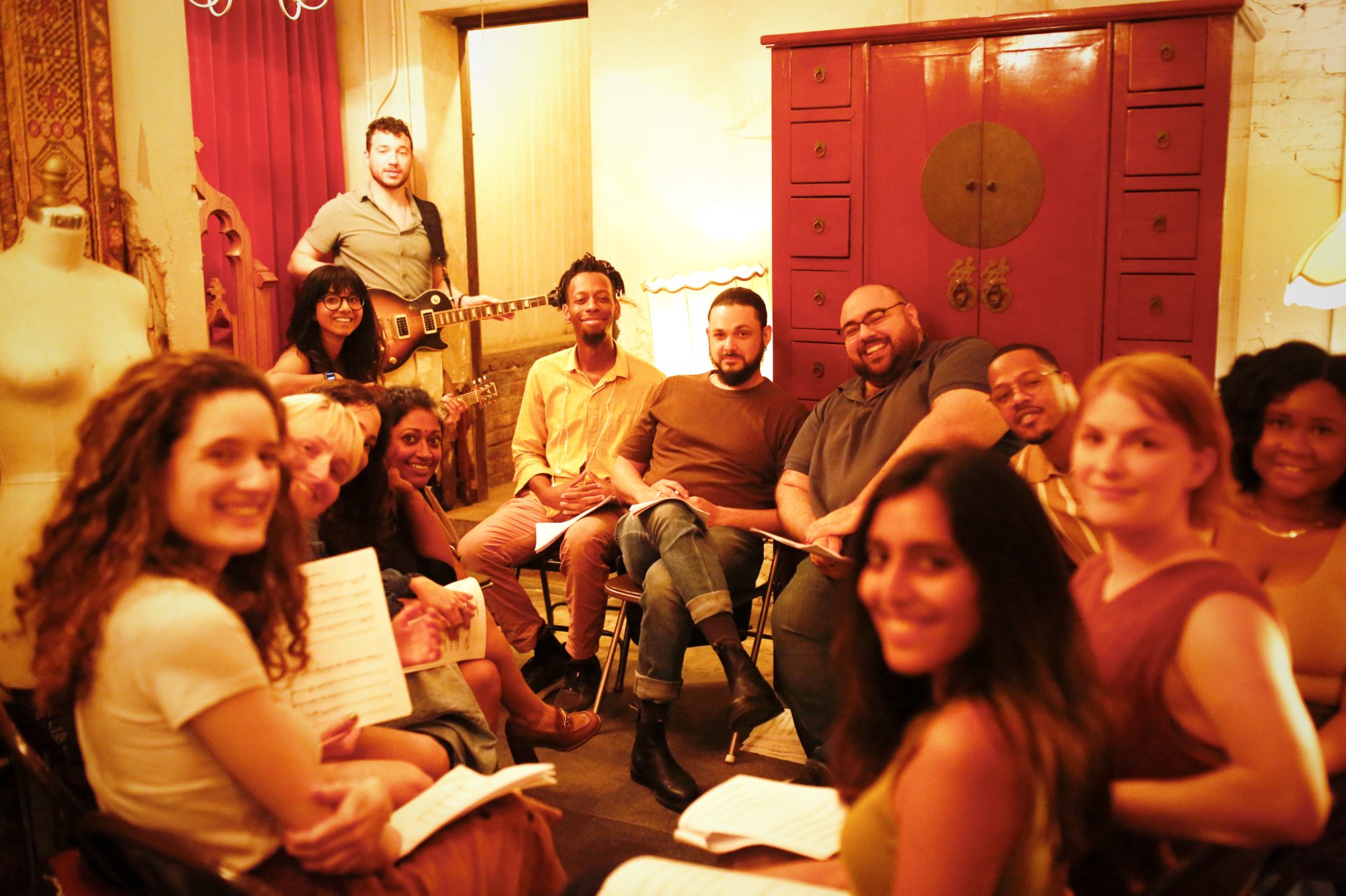Behind the scenes at the Old Friend recording