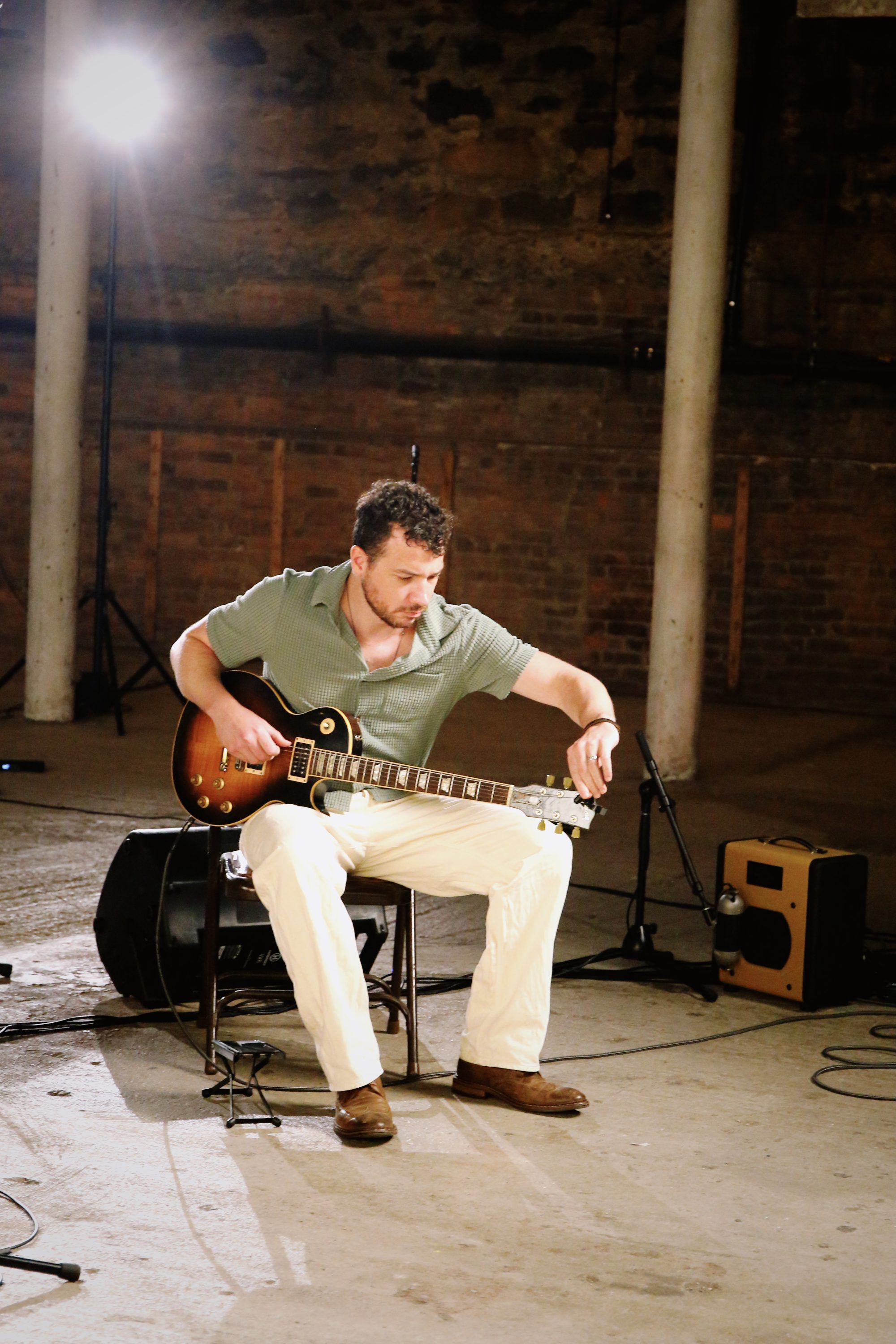 Behind the scenes at the Old Friend recording