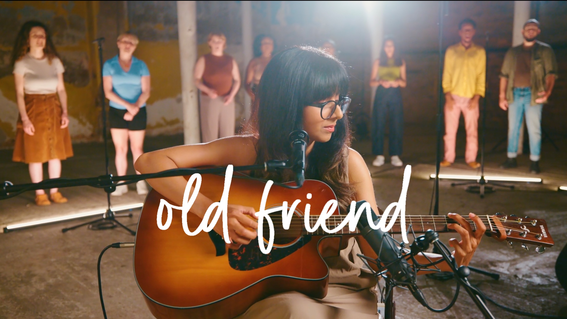 Still from the Old Friend filmed live recording